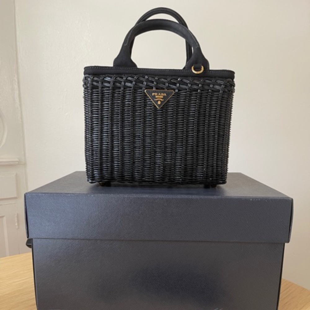 Prada Basket Bag- Black Perfect Condition